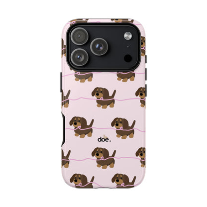 Pink Dachshunds iPhone Case