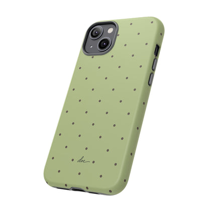 Polka Greens iPhone Case