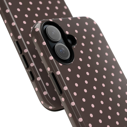 Brown Polka Dot iPhone Case