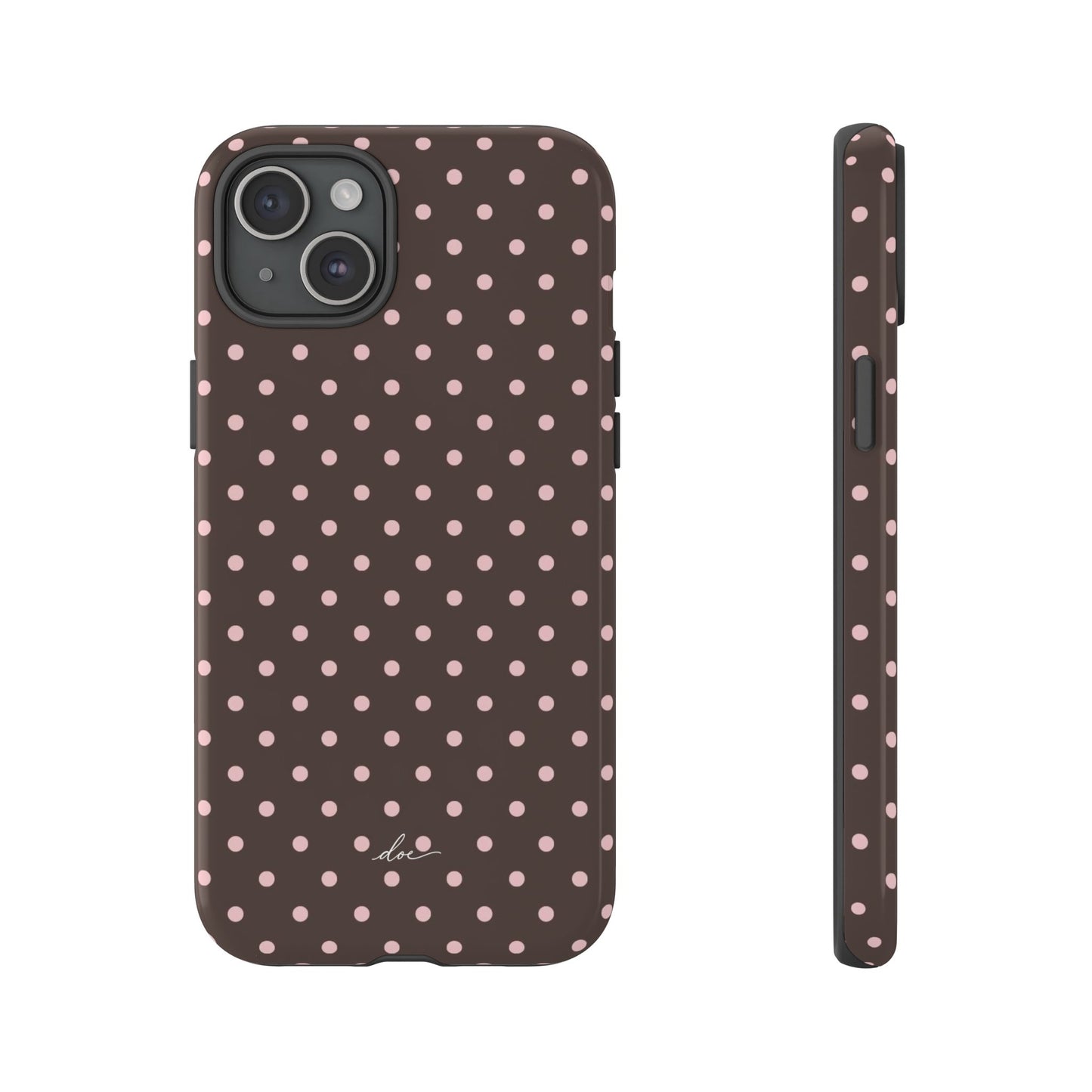 Brown Polka Dot iPhone Case