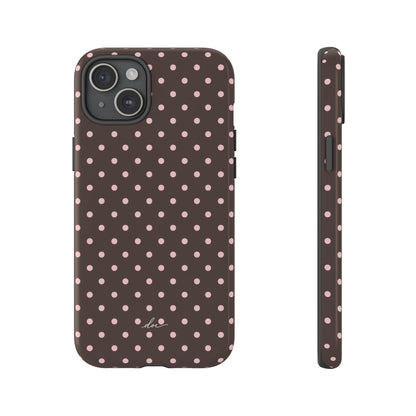 Brown Polka Dot iPhone Case