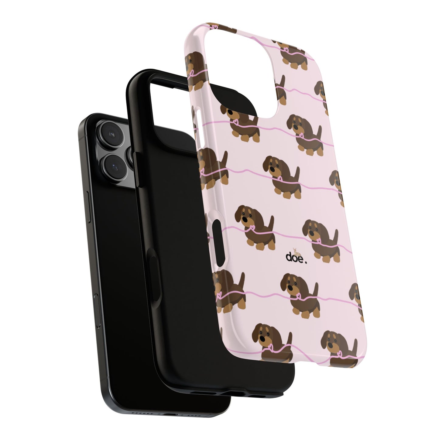 Pink Dachshunds iPhone Case