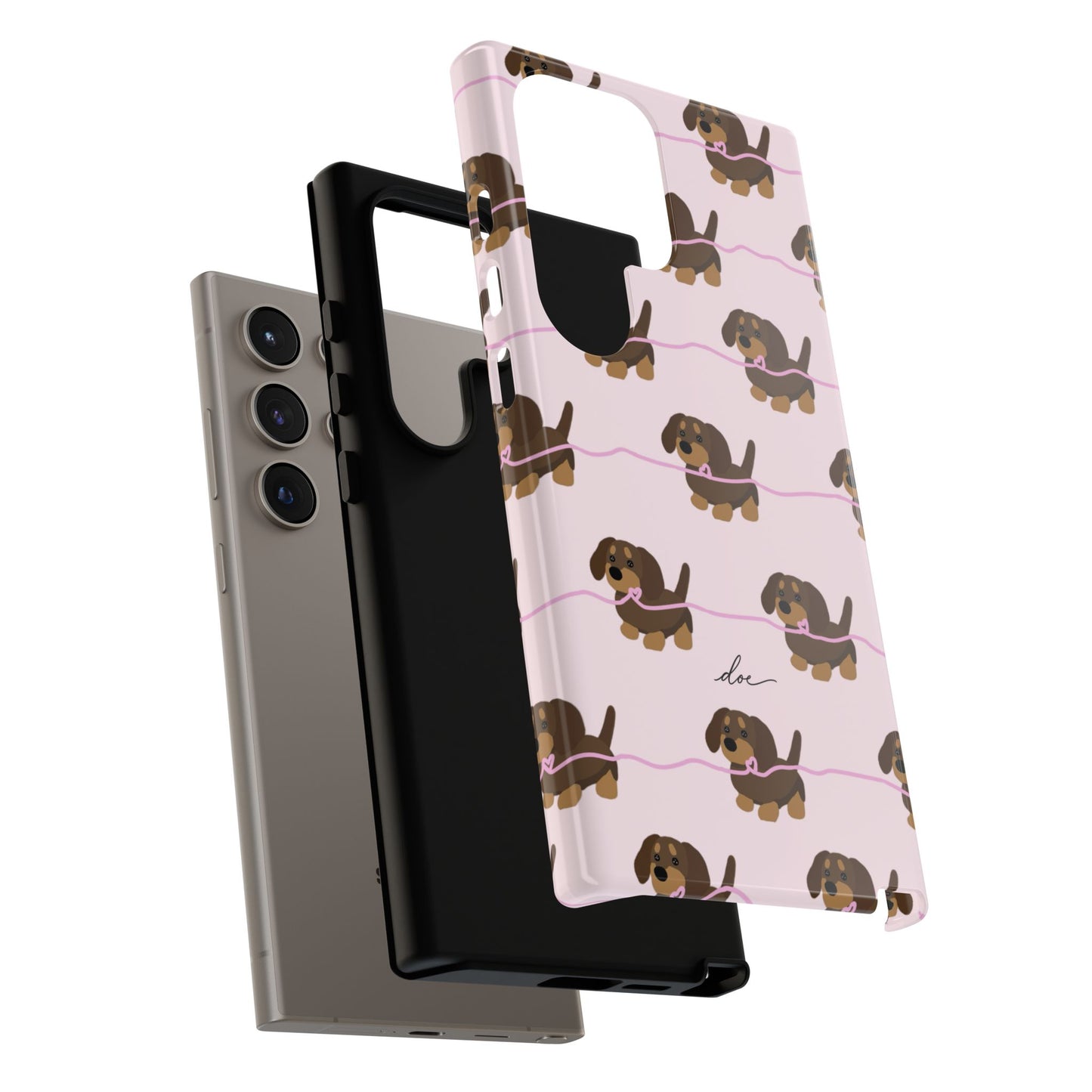 Pink Dachshund Samsung Case
