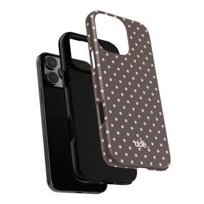 Brown Polka Dot iPhone Case