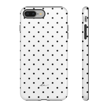 White Polka Dot iPhone Case