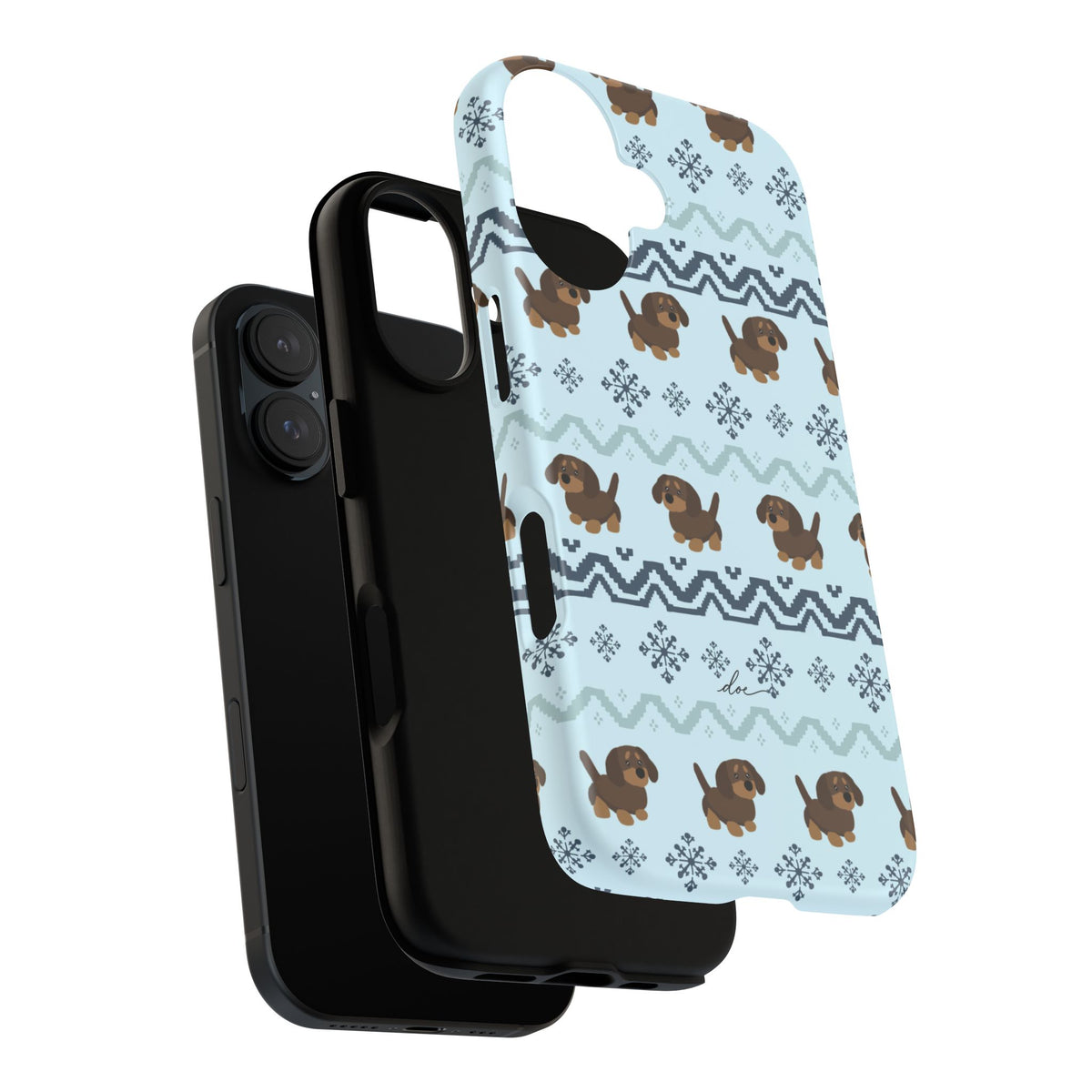 Christmas Dachshunds iPhone Case