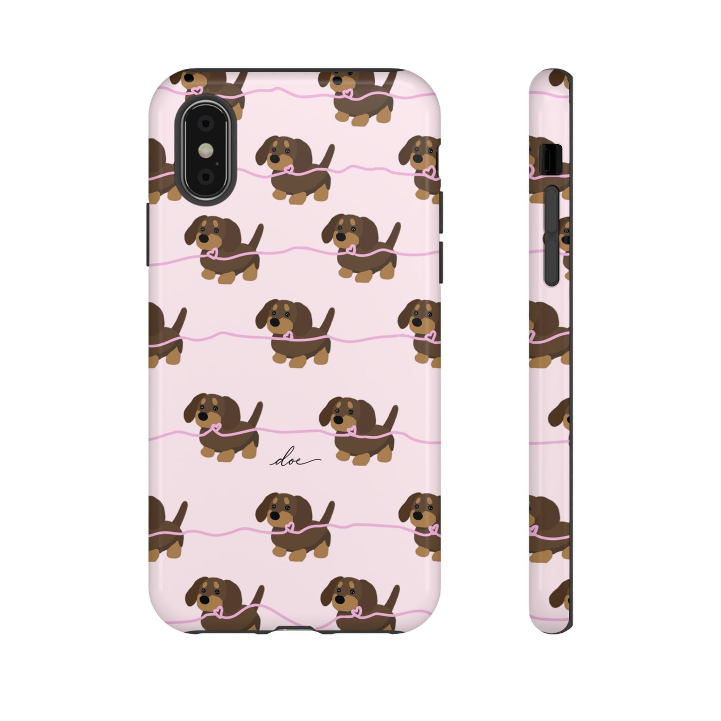 Pink Dachshunds iPhone Case