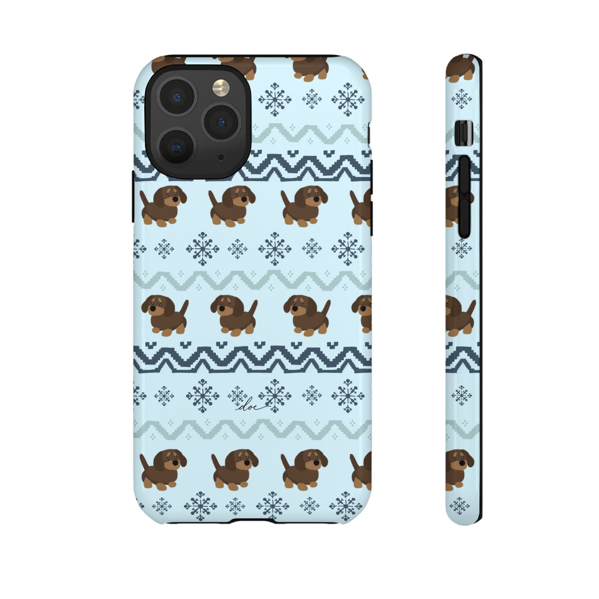 Christmas Dachshunds iPhone Case