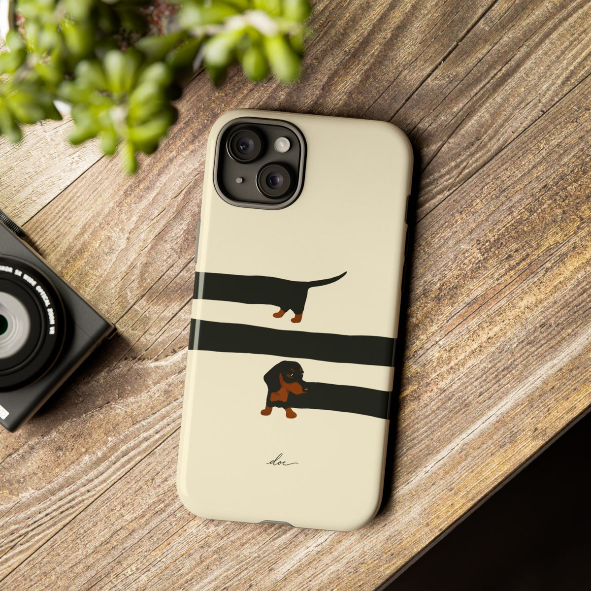 Stretchy The Dachshund iPhone Case