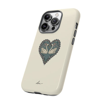 Swan Hearts iPhone Case