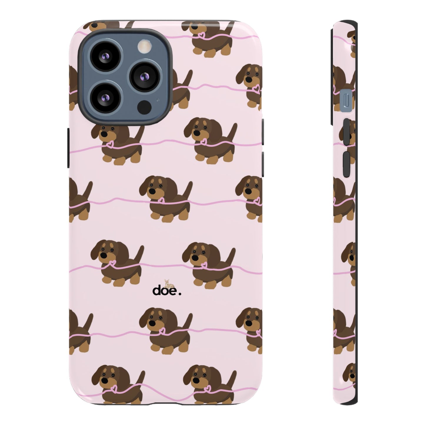 Pink Dachshunds iPhone Case