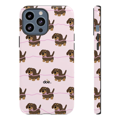 Pink Dachshunds iPhone Case