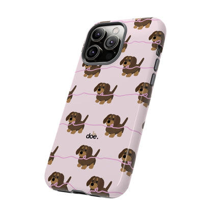 Pink Dachshunds iPhone Case