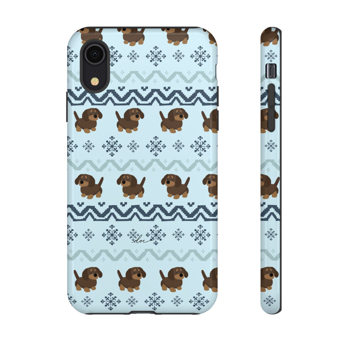 Christmas Dachshunds iPhone Case