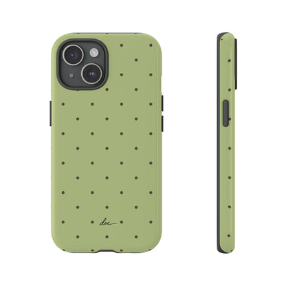 Polka Greens iPhone Case