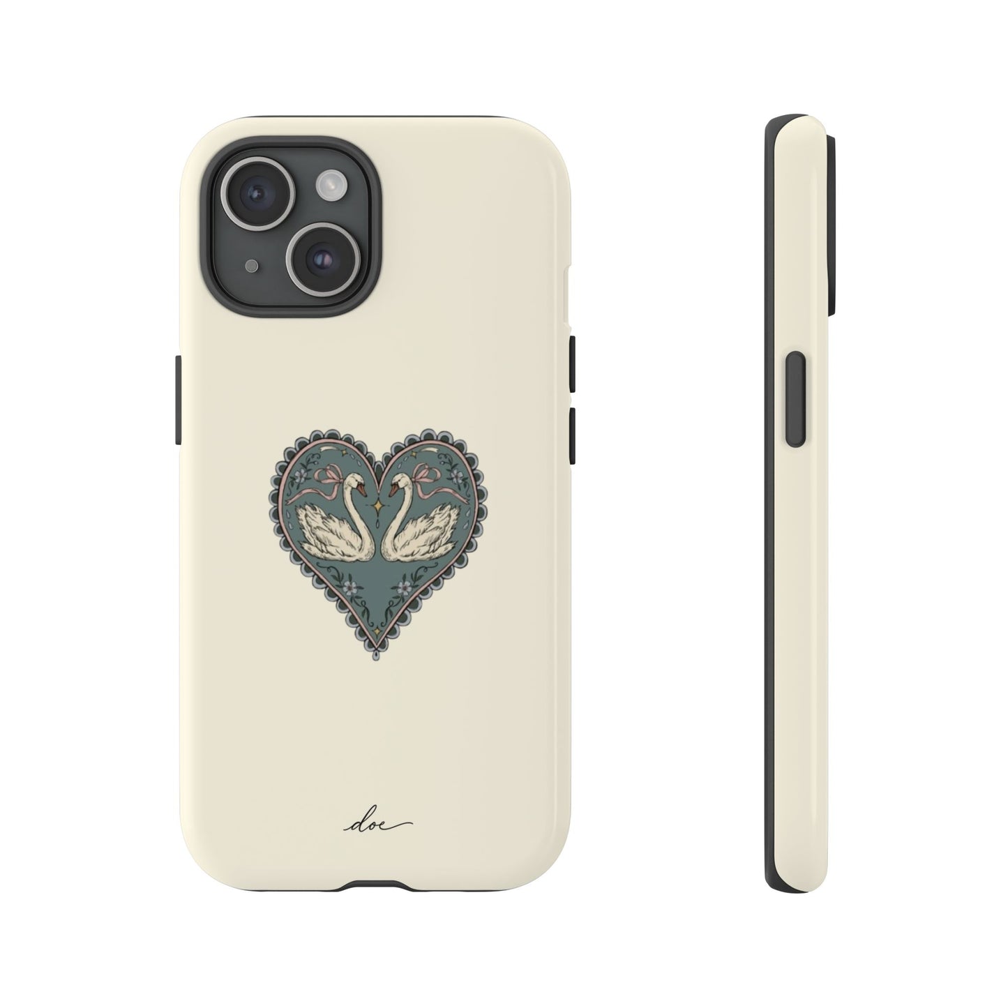 Swan Hearts iPhone Case