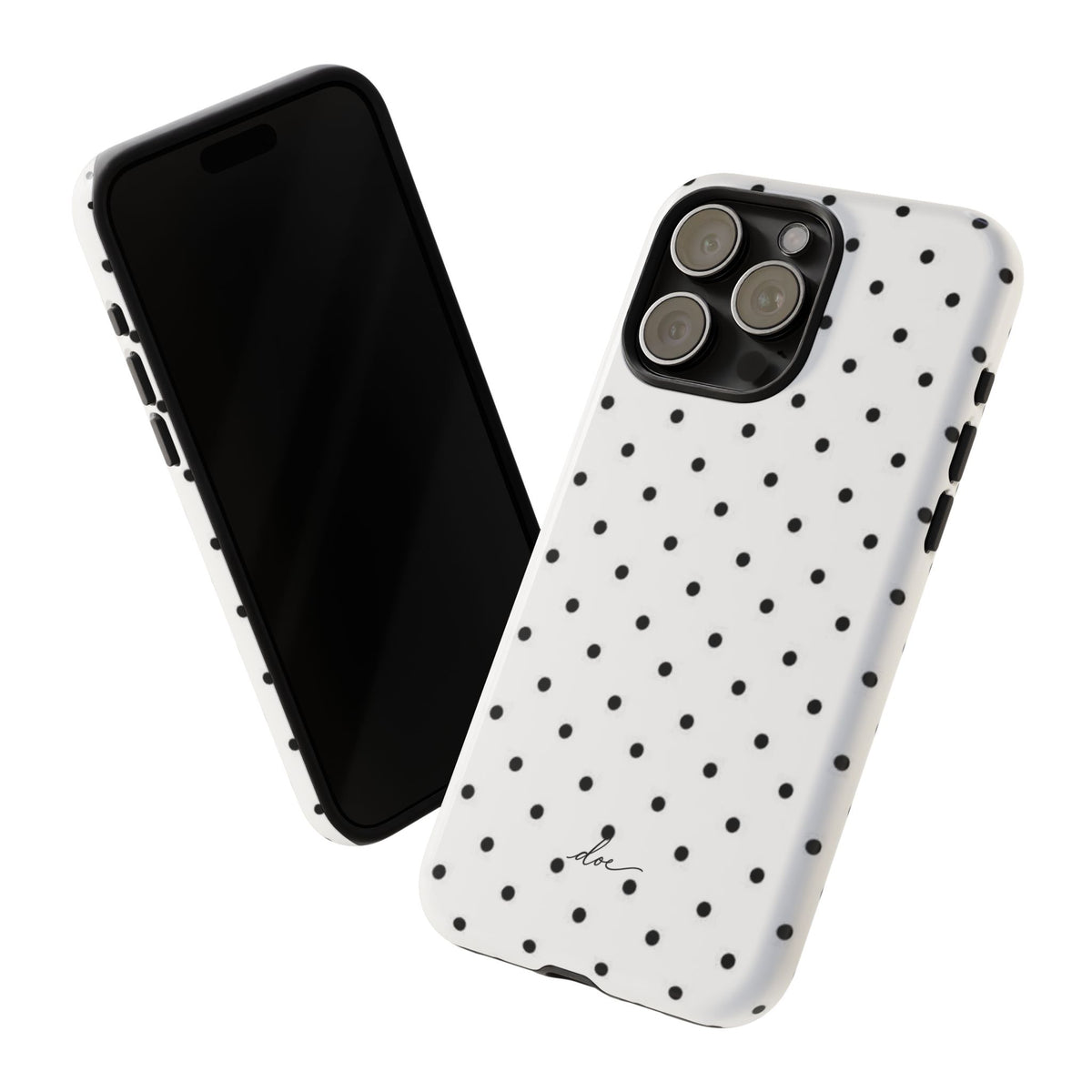 White Polka Dot iPhone Case