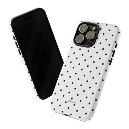White Polka Dot iPhone Case