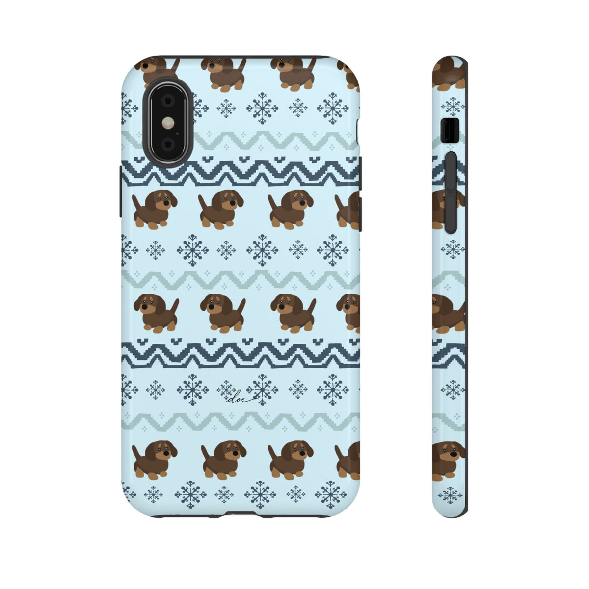 Christmas Dachshunds iPhone Case