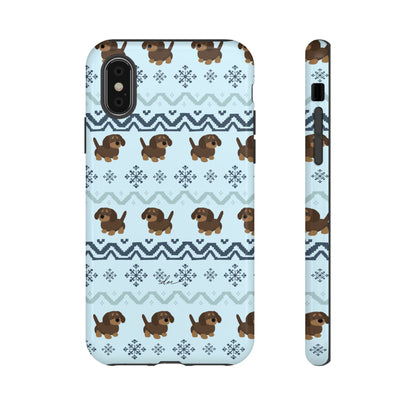 Christmas Dachshunds iPhone Case