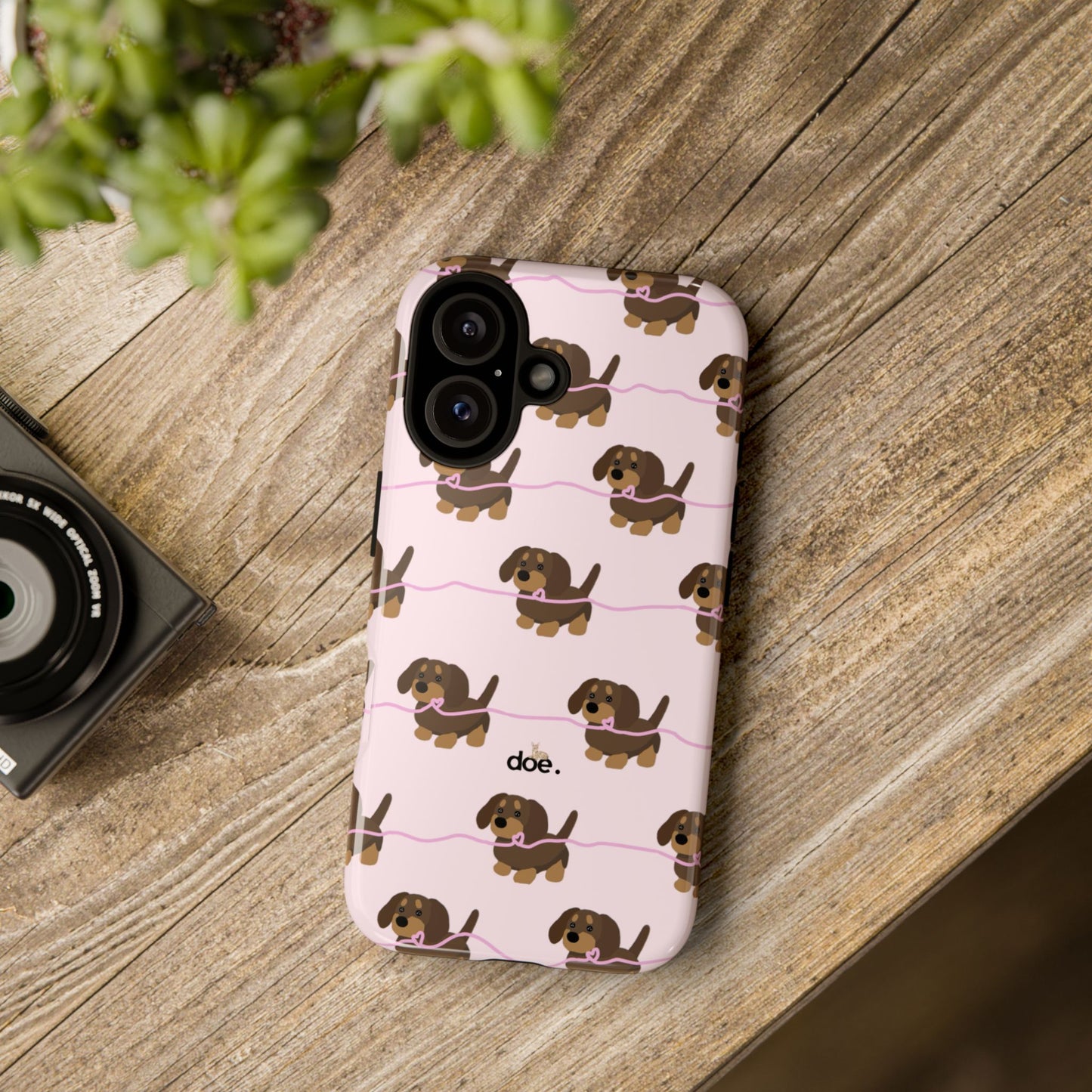 Pink Dachshunds iPhone Case