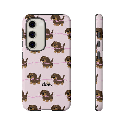 Pink Dachshund Samsung Case