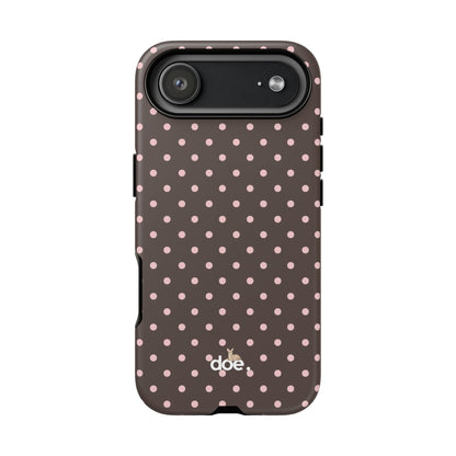Brown Polka Dot iPhone Case