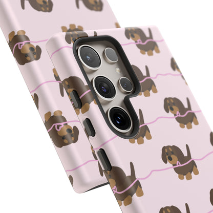 Pink Dachshund Samsung Case