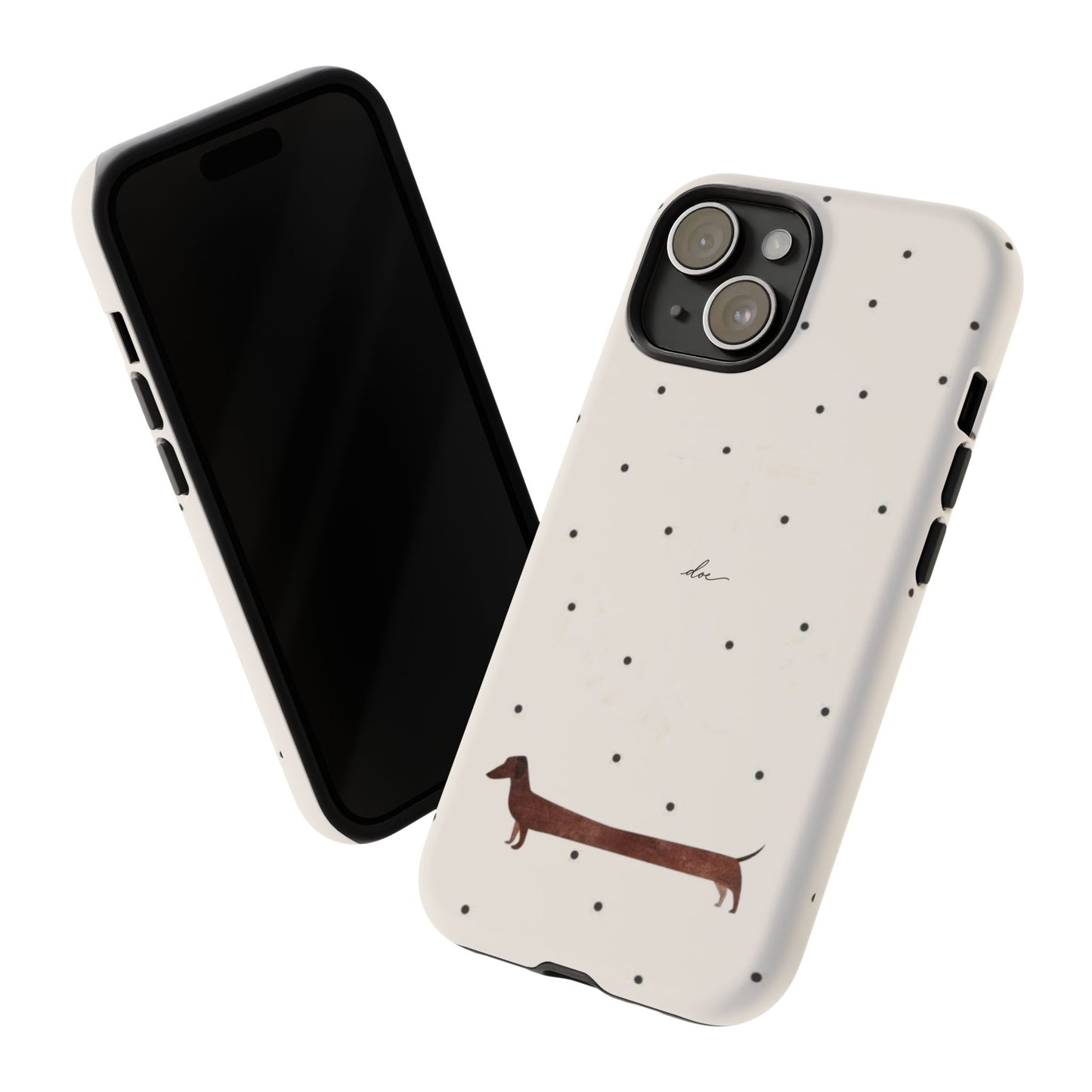 Polka Dachshund iPhone Case