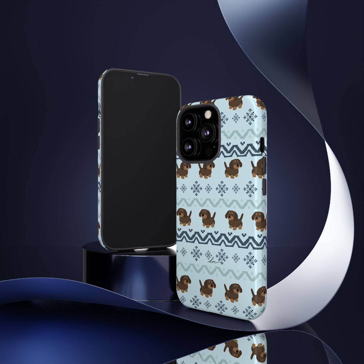 Christmas Dachshunds iPhone Case