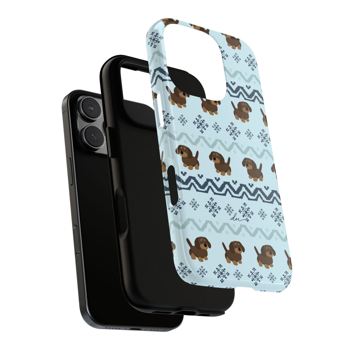 Christmas Dachshunds iPhone Case