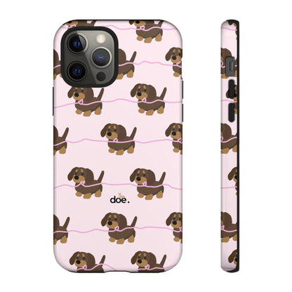 Pink Dachshunds iPhone Case