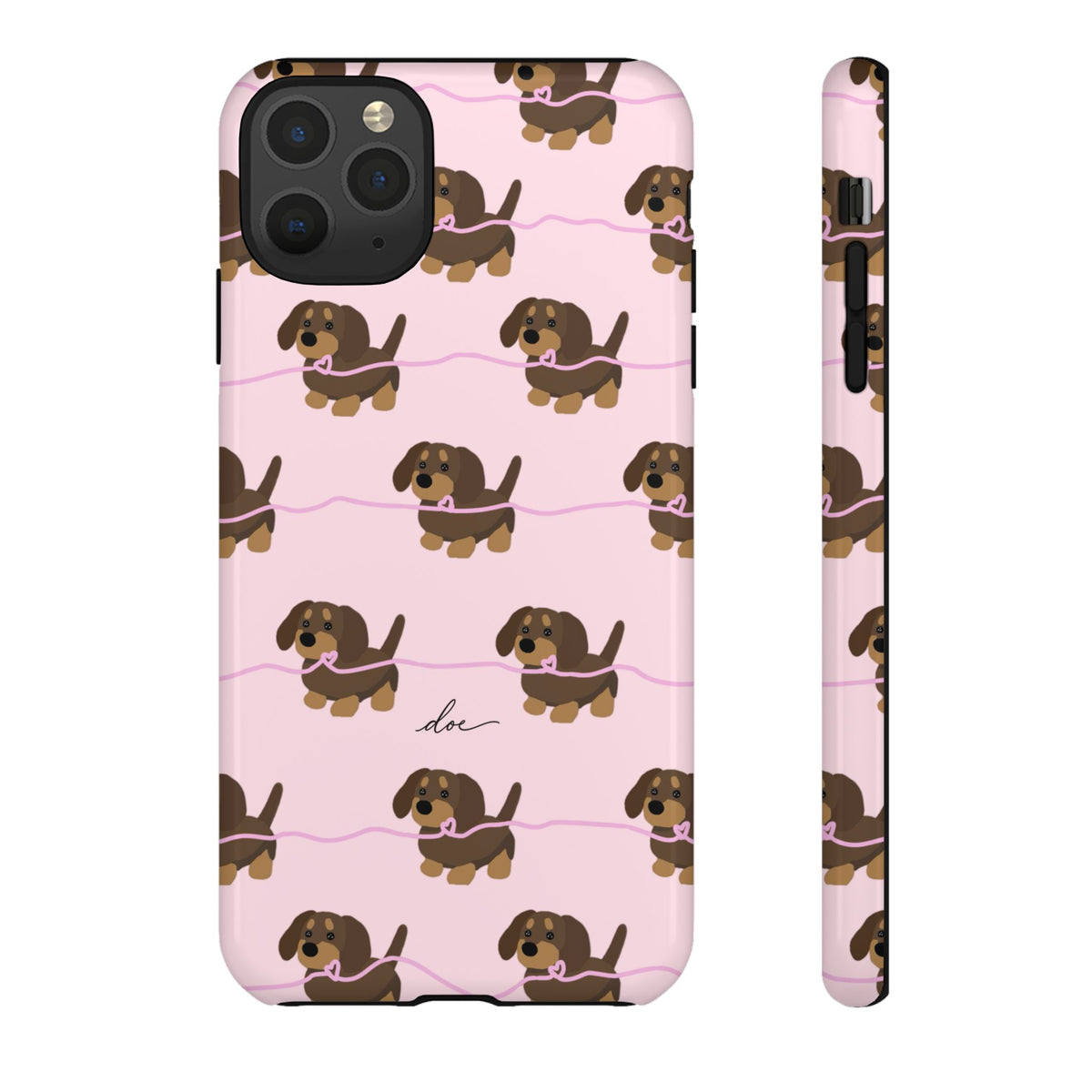Pink Dachshunds iPhone Case