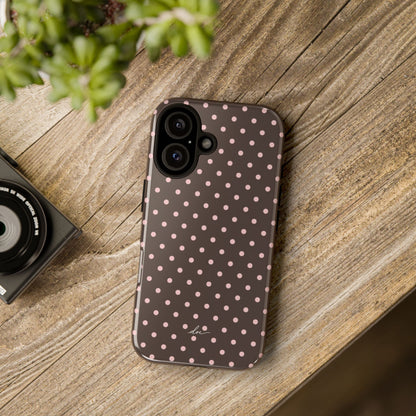 Brown Polka Dot iPhone Case