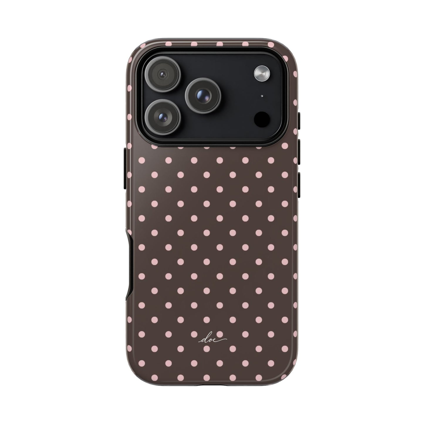 Brown Polka Dot iPhone Case