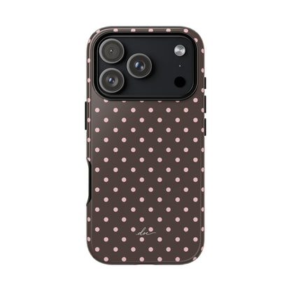 Brown Polka Dot iPhone Case