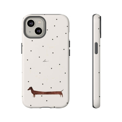 Polka Dachshund iPhone Case