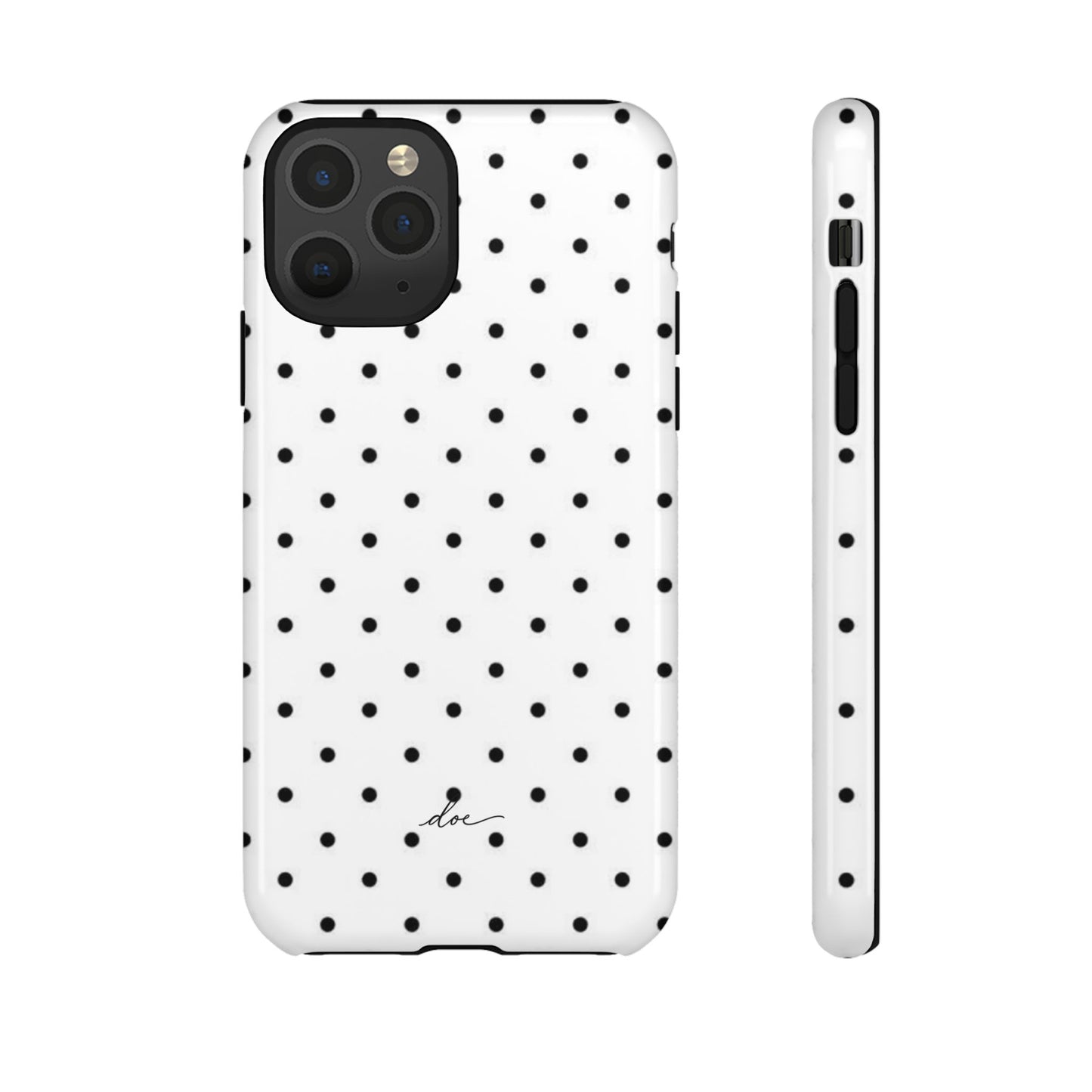 White Polka Dot iPhone Case