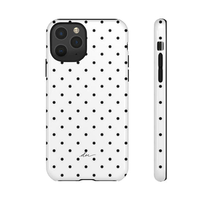White Polka Dot iPhone Case