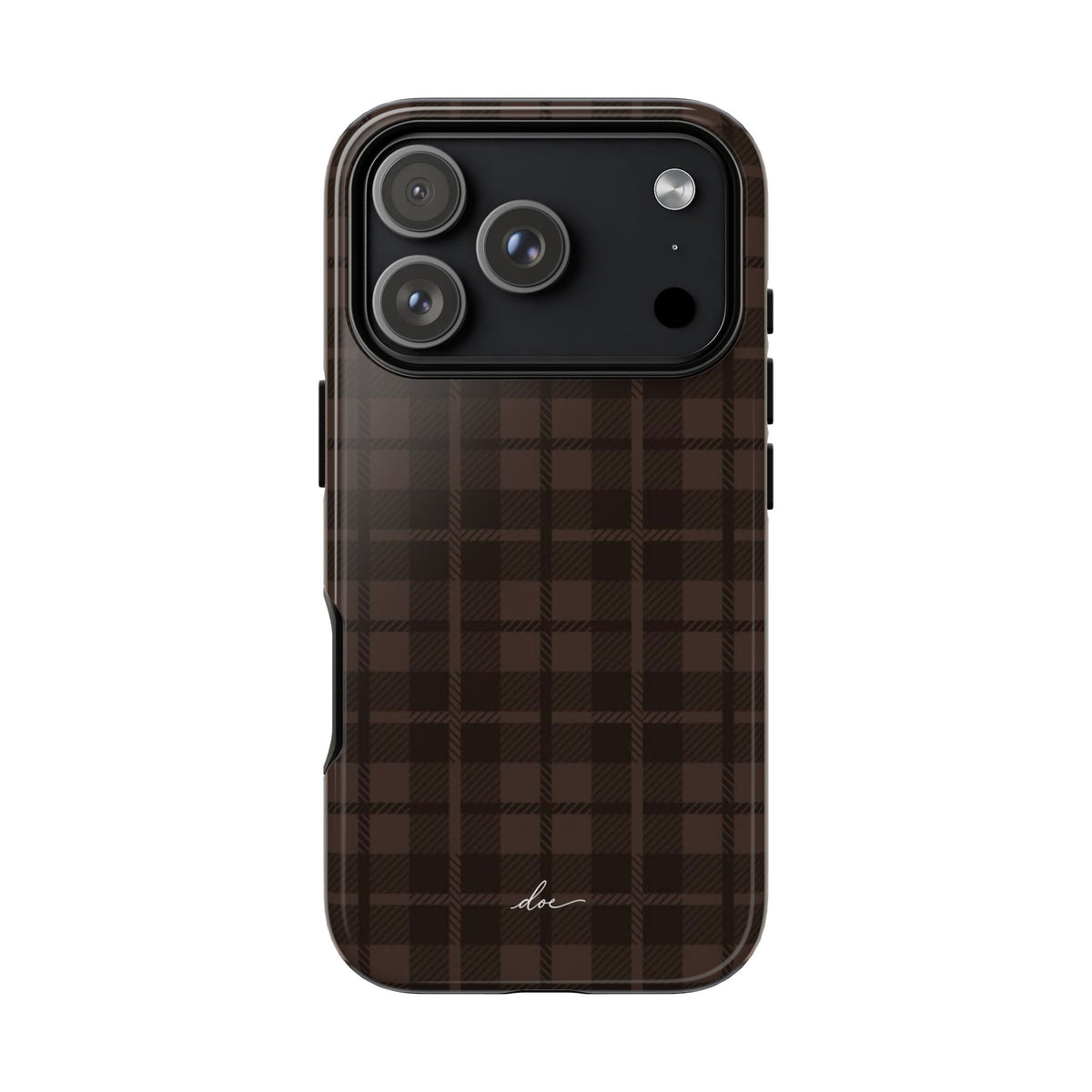 Brown Checks iPhone Case