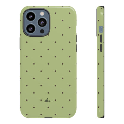 Polka Greens iPhone Case