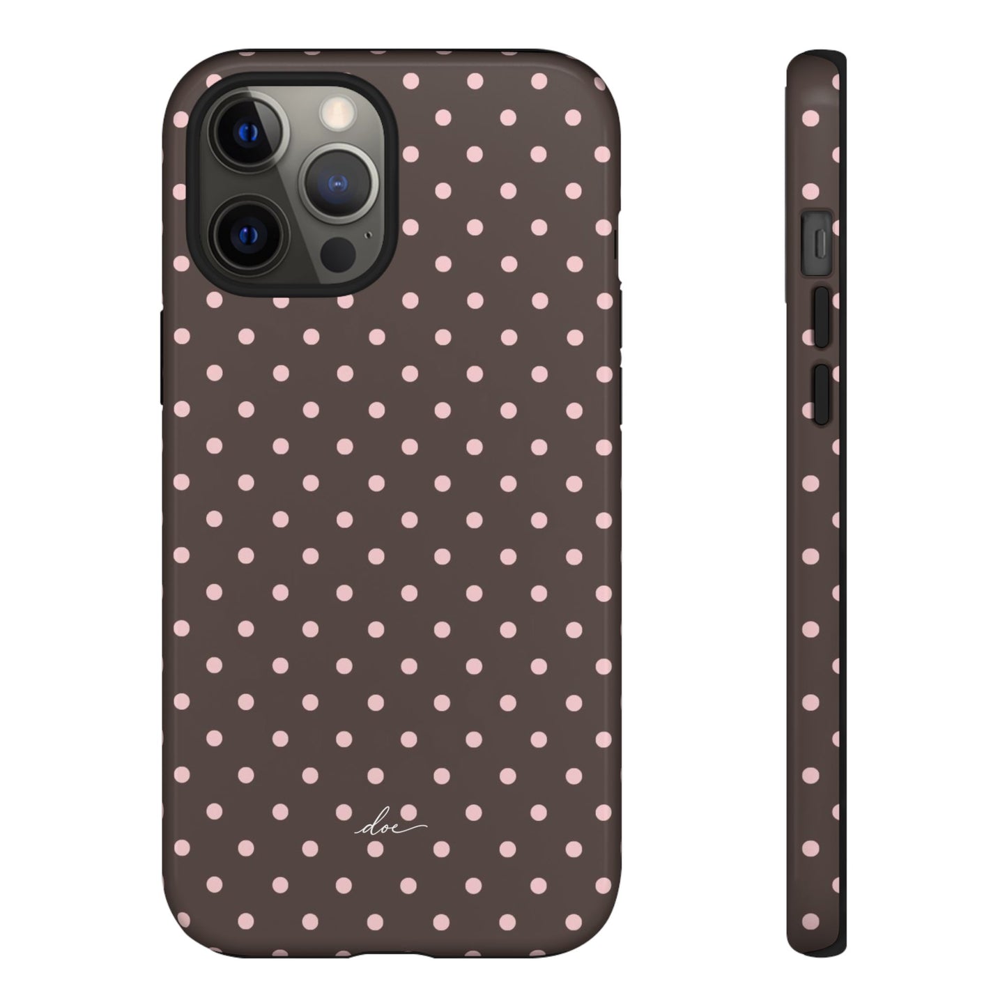 Brown Polka Dot iPhone Case