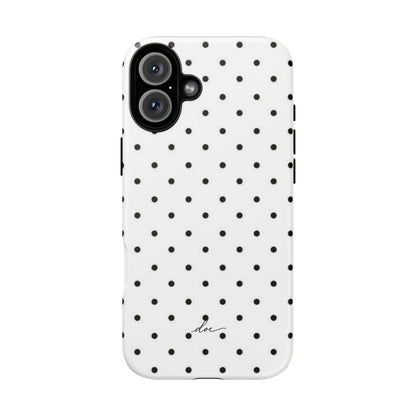 White Polka Dot iPhone Case