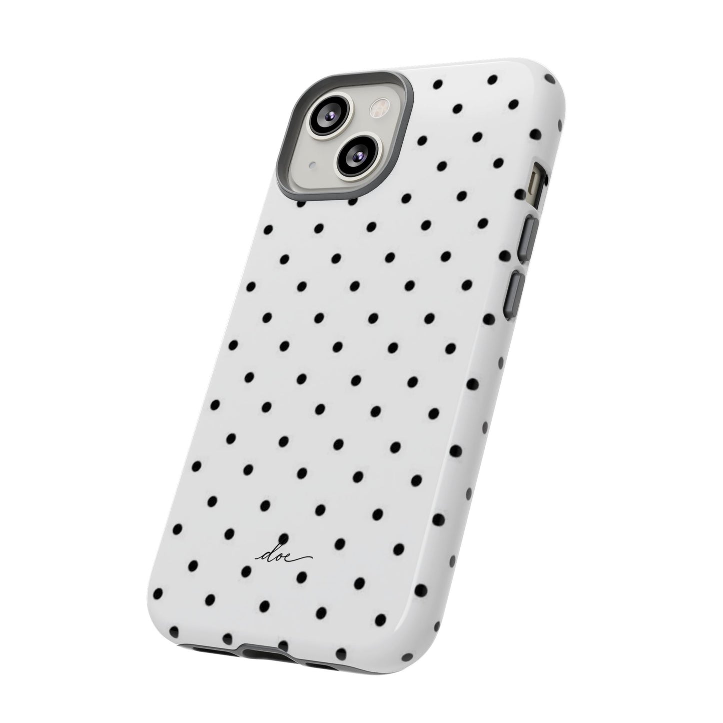White Polka Dot iPhone Case