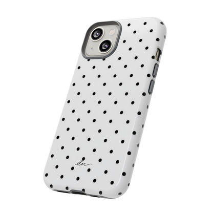 White Polka Dot iPhone Case