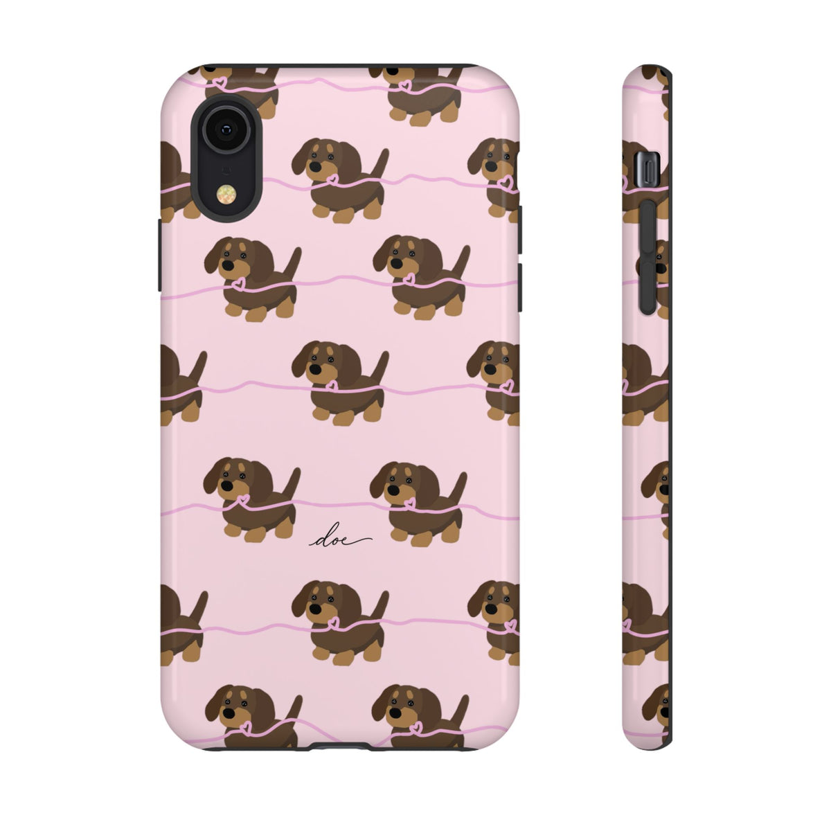 Pink Dachshunds iPhone Case