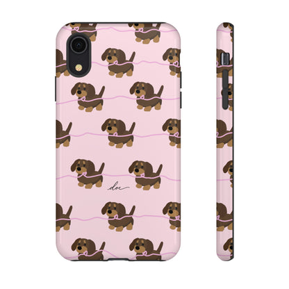 Pink Dachshunds iPhone Case