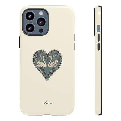 Swan Hearts iPhone Case