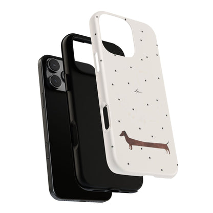 Polka Dachshund iPhone Case