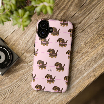 Pink Dachshunds iPhone Case